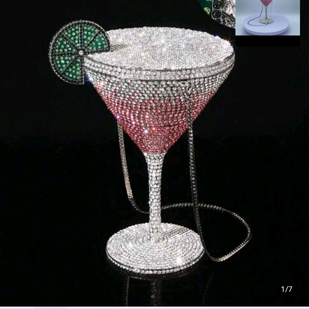 Rhinestone Martini Purse
